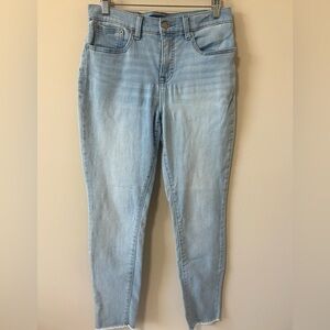Lucky Brand Ava Skinny Jeans Womens 8/29 Light Wash Denim Stretch Distressed
